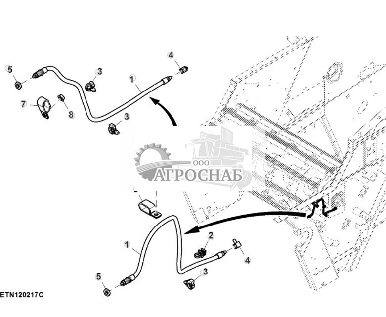 Смазочные трубопроводы, цилиндр молотилки - ST829916 679.jpg